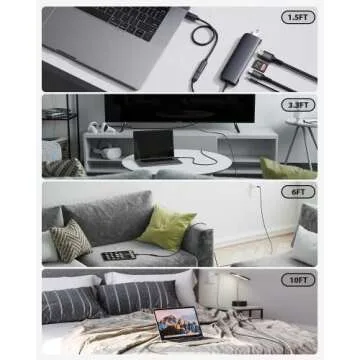 USB C Extension Cable (20Gbps/240W/3.3Ft), Faracent USB 3.2 Type C 3.1 Male to Female Extension Charging & Sync for iPhone 16 15 Pixel PSVR2 MacBook Air Pro/New iPad Dell XPS Surface Book and More