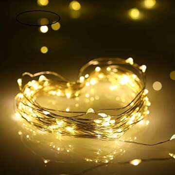 Mikasol 33ft Warm White LED Fairy String Lights - Battery Powered