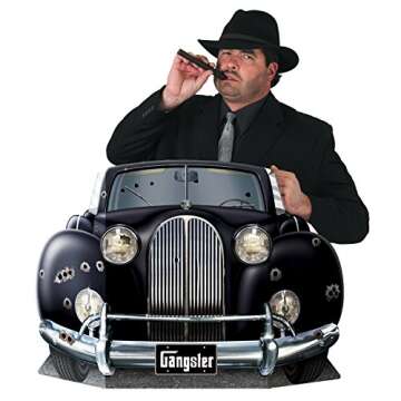 Gangster Car Photo Prop - Retro 1920s Party Accessory for Events