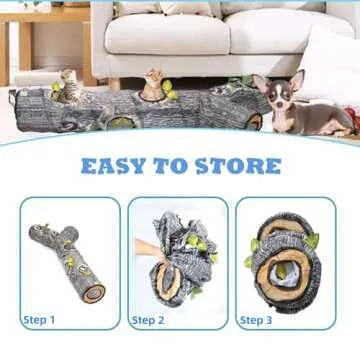 FelRelWel Cat Tunnels for Indoor Cats, Cat Tunnel Toys, Cat Stuff Accessories for Large Cats Kitten and Other Small Animals to Chase and Play, Foldable & Easy to Store, Cat Tube Toys L 59"