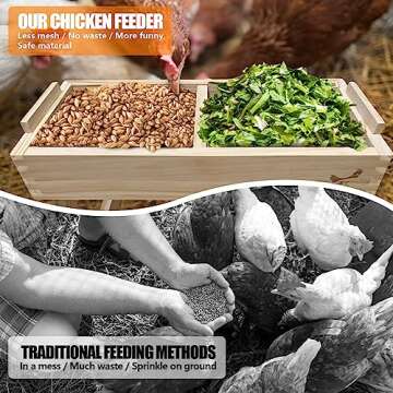 COLRASN Chicken Picnic Table for Happy Chickens