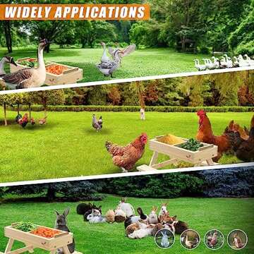 COLRASN Chicken Picnic Table for Happy Chickens