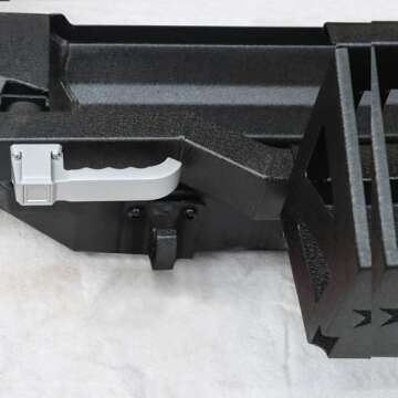 IGLDIPUO 4Runner Rear Bumper Compatible with 2015-2020 5th Gen 4Runner Steel Rear Bumper with Spare Tire Bracket, Oil Drum Holder, D-rings