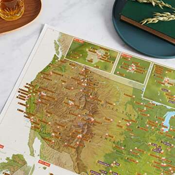 Scratch Off USA Whiskey Distilleries Poster for Enthusiasts