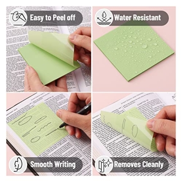 Mr. Pen Sticky Notes - 600 Colorful 3x3 Transparent Notes