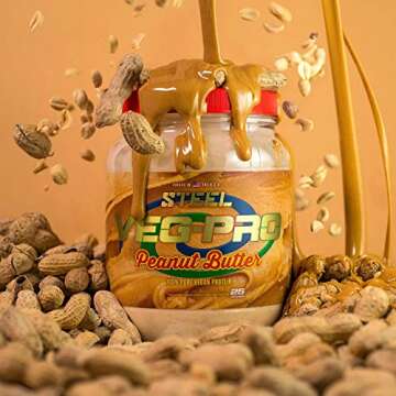 Steel Supplements Veg-PRO | Vegan Protein Powder, Peanut Butter | 25 Servings (1.65lbs) | Organic Protein Powder with BCAA Amino Acid | Gluten Free | Non Dairy | Low Carb Formula | Artficial Flavoring