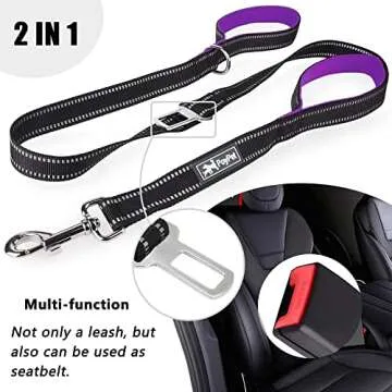 PoyPet 5 Feet Dog Leash - Travel Safe & Reflective