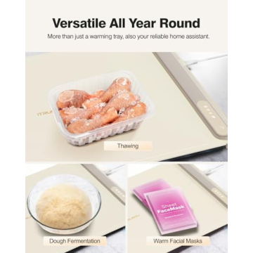 iTRUSOU Electric Warming Tray with 3 Temperature Settings