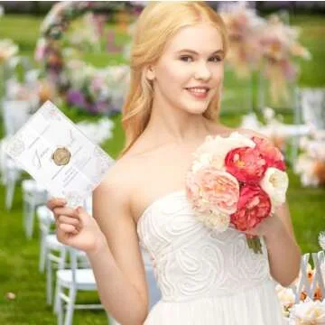 Jutieuo 50 Pack Luxury Pre-Folded Vellum Jackets for 5x7 Invitations, Semi-Clear 115GSM Vellum Paper 5x7 Jackets for Wedding Invitations Wraps