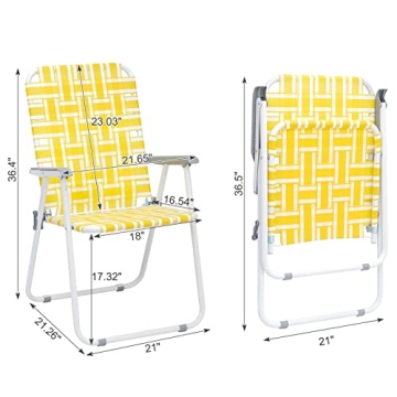 Outvita Foldable Lawn Chairs - Set of 2 for Outdoor Fun