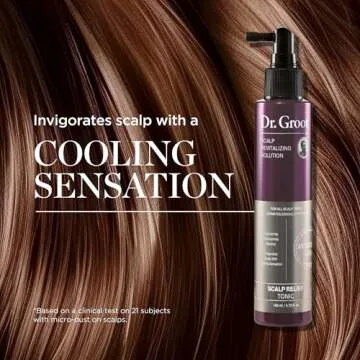 Dr. Groot Scalp Relief Tonic, Korean Hair Care with Chamomile, Niacinamide, Menthol, Rosemary Oil, Moisturizing Biotin Spray, Antioxidant Formula, for Dry Scalp, Kbeauty Scalp Revitalizing Solution