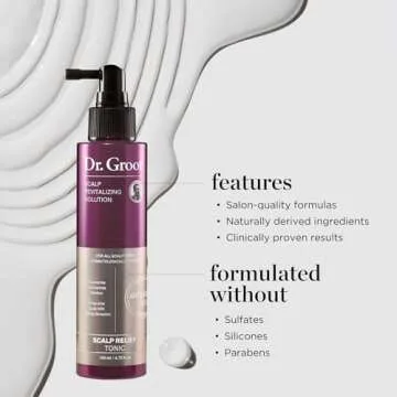 Dr. Groot Scalp Relief Tonic, Korean Hair Care with Chamomile, Niacinamide, Menthol, Rosemary Oil, Moisturizing Biotin Spray, Antioxidant Formula, for Dry Scalp, Kbeauty Scalp Revitalizing Solution