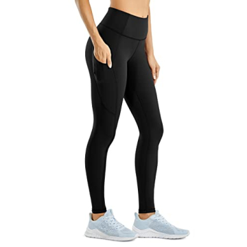 CRZ YOGA Women's High Waisted Running Leggings 28 Inches