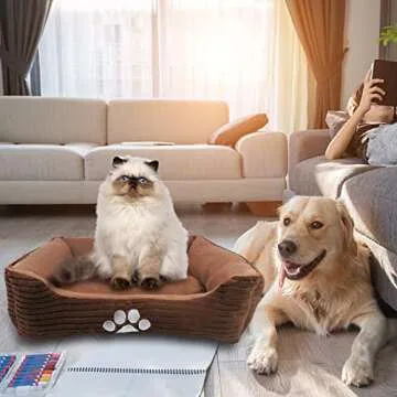 Long Rich HCT REC-005 Reversible Rectangle Pet Bed - Cozy & Durable