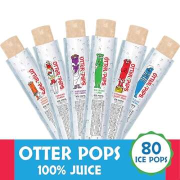 Otter Pops Freezer Bars with 100% Fruit Juice, 80ct – Iconic Original Flavors
