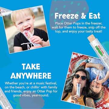 Otter Pops Freezer Bars - 100% Fruit Juice Ice Pops