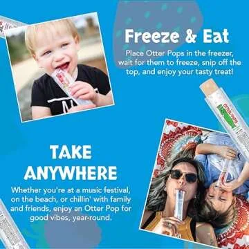 Otter Pops Freezer Bars - 100% Fruit Juice Ice Pops