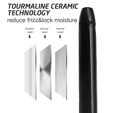 ABP Curling Iron - Ceramic Barrel, Instant Heat, Max 450°F