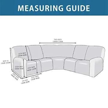 ULTICOR 7-Piece L Shape Sectional Recliner Sofa Covers, Velvet Stretch Reclining Couch Covers, Thick, Soft, Washable (Taupe, 5 Seat Recliner Cover)