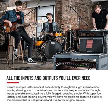 Focusrite Scarlett 18i20 3rd Gen USB Audio Interface for Recording, Producing and Engineering — High-Fidelity, Studio Quality Recording, with Transparent Playback