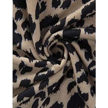 Blooming Jelly Womens Leopard Print Tops Short Sleeve Round Neck Casual T Shirts Tees(M,Leopard 1)