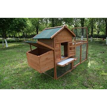 Large Wooden Chicken Coop for 2-4 Chickens Outdoor Use