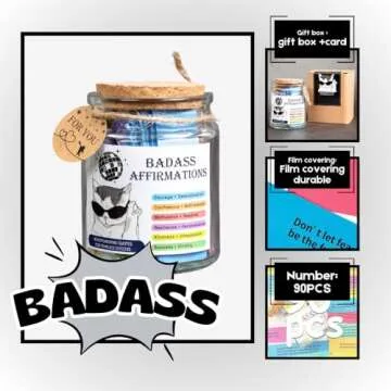 Badass Affirmation Jar - 90 Motivational Cards for Her