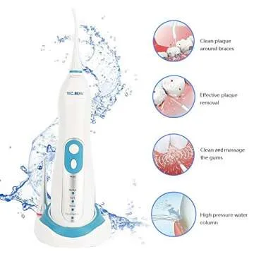 Water Flosser, NURSAL Professional Cordless Rechargable Dental Oral Irrigator - 4 Modes High Capacity Water Tank with 4 Jet Tips