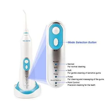 Water Flosser, NURSAL Professional Cordless Rechargable Dental Oral Irrigator - 4 Modes High Capacity Water Tank with 4 Jet Tips