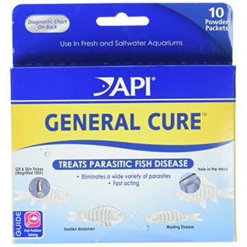 API GENERAL CURE Freshwater and Saltwater Fish Powder Medication 10-Count Box