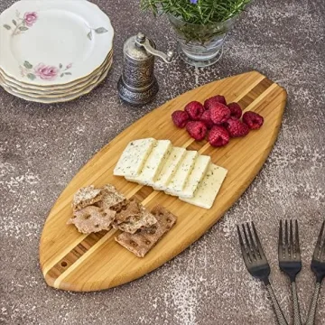 Surfboard Shaped Bamboo Cutting Board for Beach Lovers