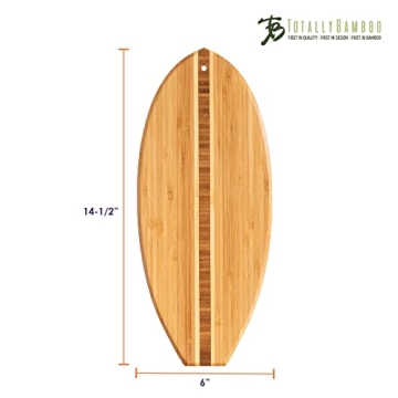 Surfboard Shaped Bamboo Cutting Board for Beach Lovers