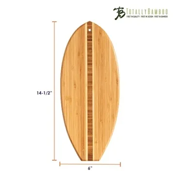 Surfboard Shaped Bamboo Cutting Board for Beach Lovers