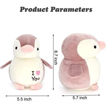 HWD 8.7" Soft Stuffed Penguin Dolls, Stuffed Animals Toys, Gifts for Kids Toddlers Birthday Christma...