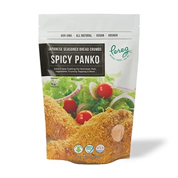 Pereg Spicy Panko Bread Crumbs - 9 Oz - Breadcrumbs with Hot Spicy Flavor – Best for Coating & Stu...
