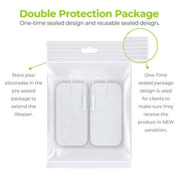 AUVON TENS Unit Pads 2"X4" - 10 Pcs Latex-Free Electrode Patches
