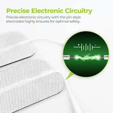 AUVON TENS Unit Pads 2"X4" - 10 Pcs Latex-Free Electrode Patches