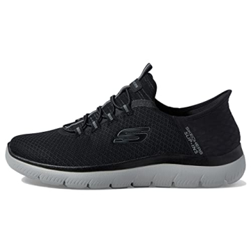 Comfortable Slip-In Skechers Men's Sneakers - Black/Charcoal