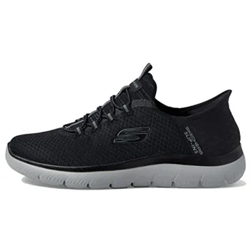 Comfortable Slip-In Skechers Men's Sneakers - Black/Charcoal