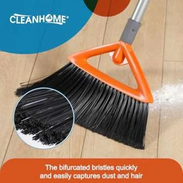 CLEANHOME Heavy Duty Broom & Dustpan Set for All Spaces