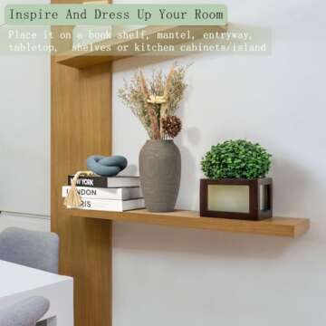 Decorative Wood Vase for Decor - Dried Flower Vase for Home Boho Modern Rustic Wood Decor Accents Minimalist Centerpiees Living Room Coffee Table Office Farmhouse Deorations