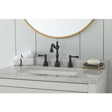 Gerber Opulence Two-Handle Widespread Bathroom Faucet, Black Finish, 1.2 GPM WaterSense Certified