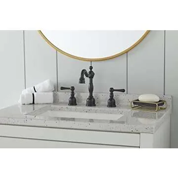Gerber Opulence Two-Handle Widespread Bathroom Faucet, Black Finish, 1.2 GPM WaterSense Certified