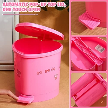 Cute Strawberry Desk Trash Can Set for Home or Office
