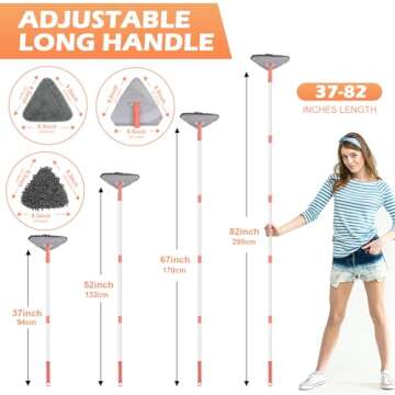 Top Triangle Mop with Long Handle for Easy Cleaning