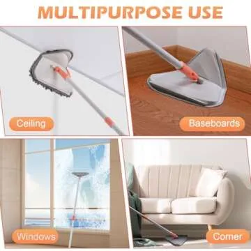 Top Triangle Mop with Long Handle for Easy Cleaning