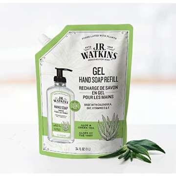J.R. Watkins Gel Hand Soap Refill Pouch - Aloe & Green Tea