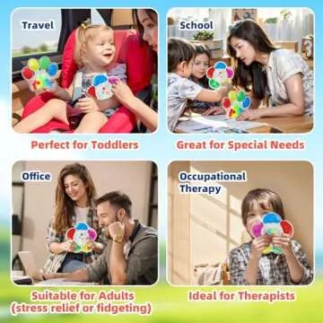 Color Sorting Sensory Toys: Fidget Toys for Toddlers 1-3, Fine Motor Skills Game Calm Down Montessori Travel Toys Stocking Stuffers for Kids Boys Girls Ages 3-4