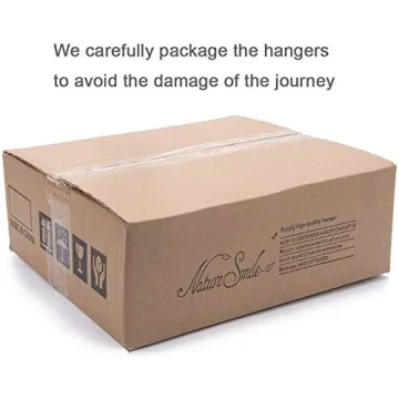 Nature Smile Wooden Pants Hangers 10 Pack for Stylish Storage