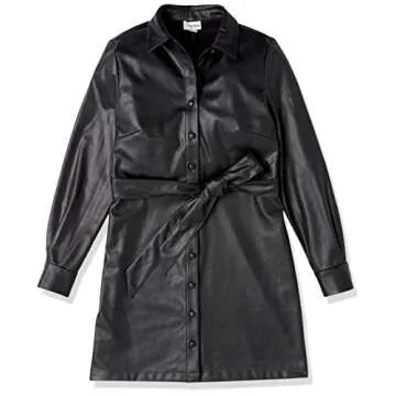 The Drop Sam Vegan Leather Shirtdress - Chic & Sustainable